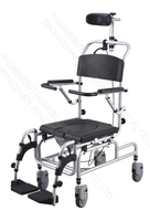 Deluxe Aluminum Tilting Commode Chair with Castors