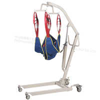 Manual hydaulic patient transfer lifter hoist with TPR castors and hydraulic pump