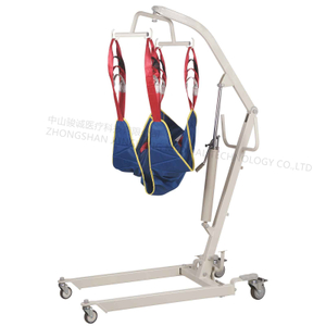 Manual hydaulic patient transfer lifter hoist with TPR castors and hydraulic pump